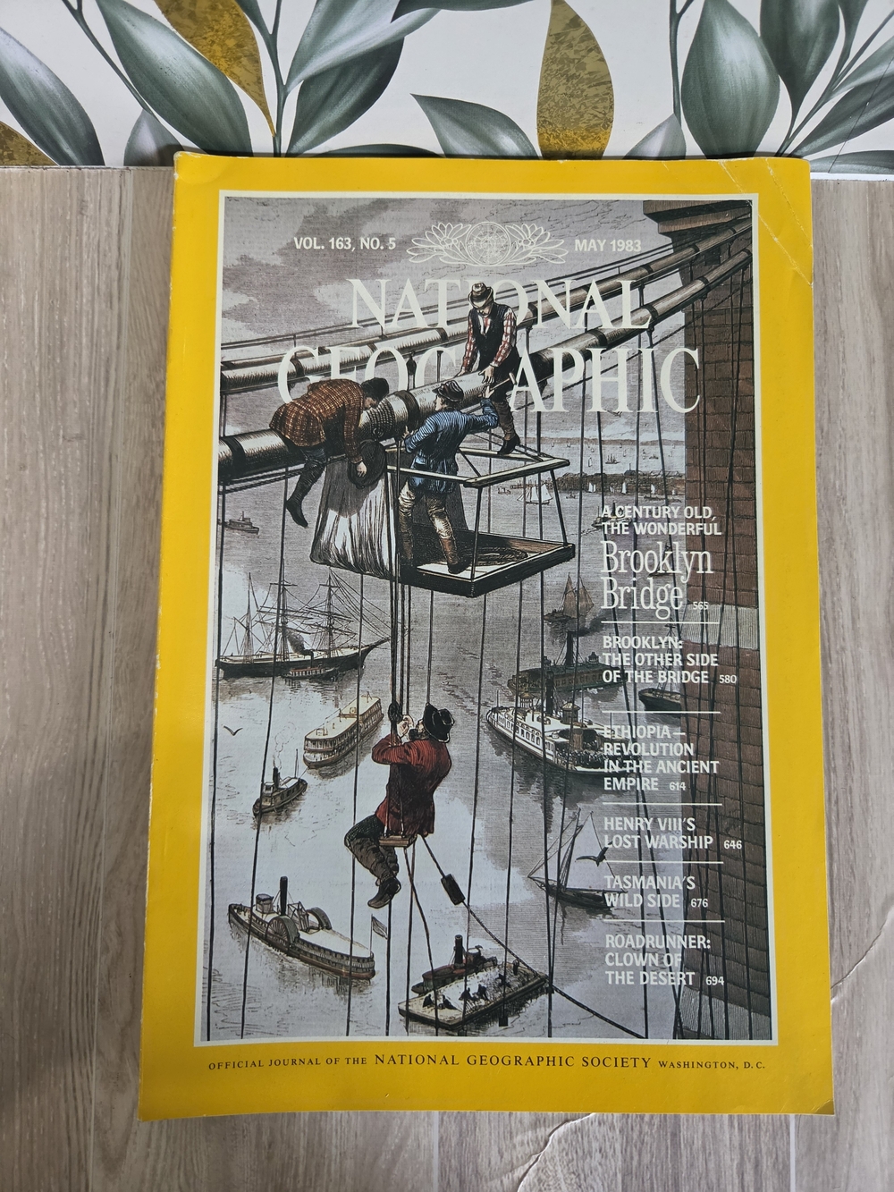 Vintage National Geographic May 1983 Brooklyn Bridge Centennial Mary Rose Magazi